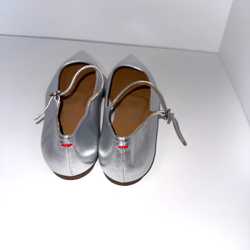 Aeyde Silver Cleo Ballerina Flats - Picture 3 of 4